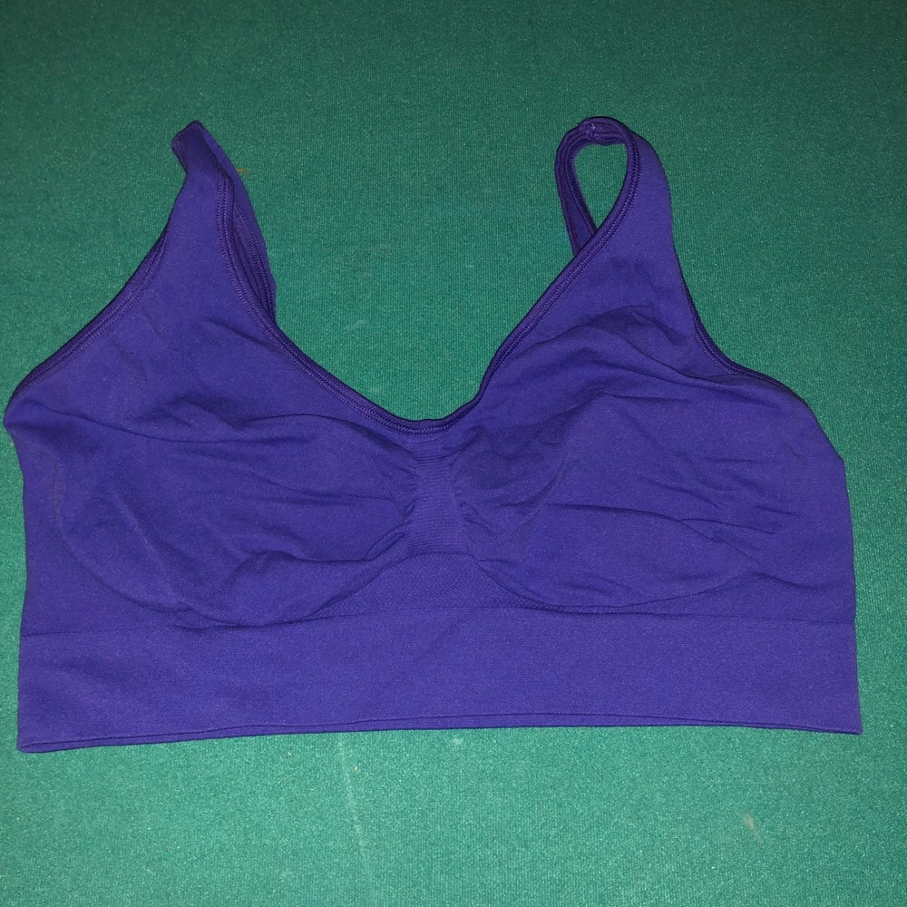 Purple sports bra